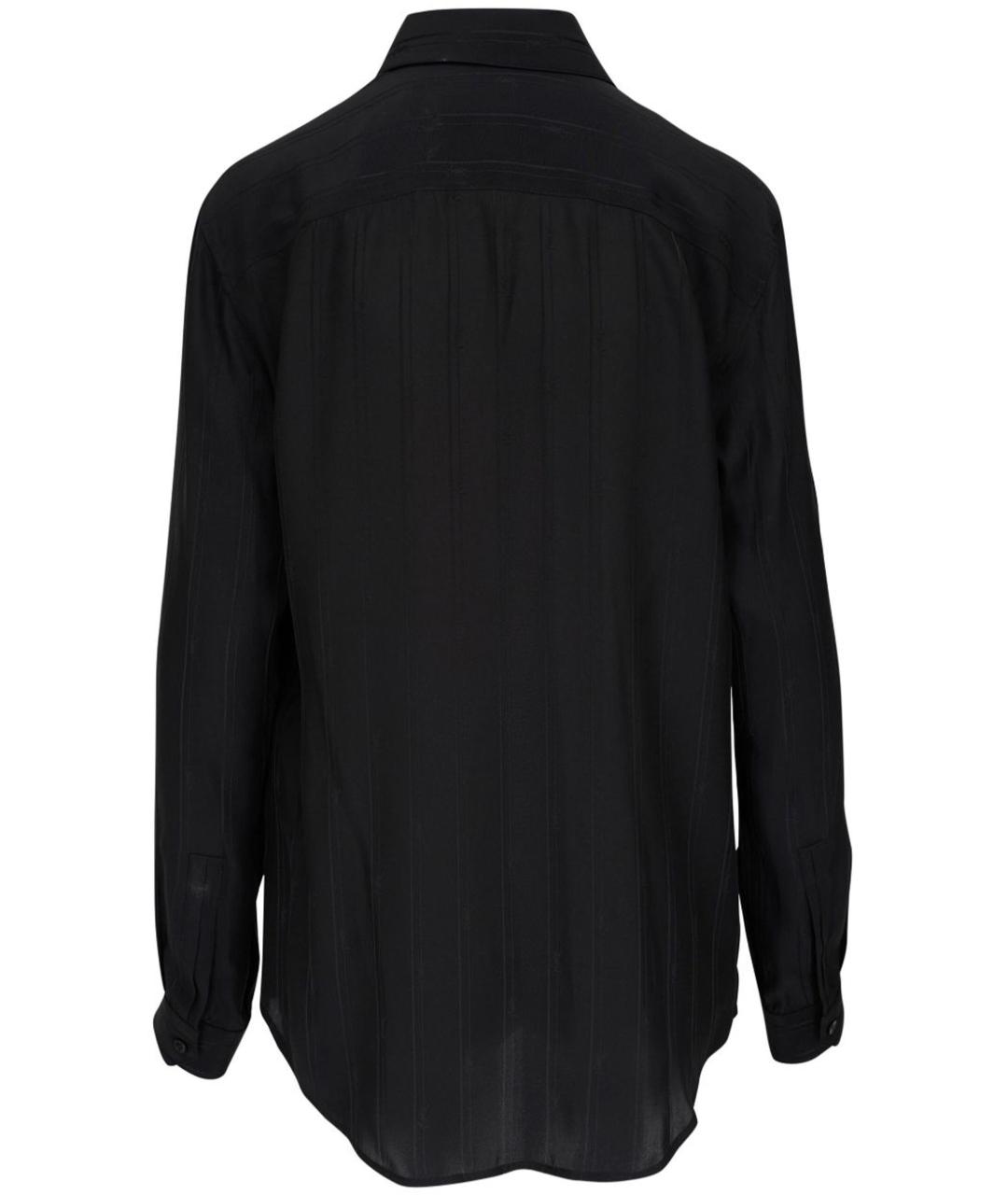 SAINT LAURENT Черная шелковая рубашка, фото 2