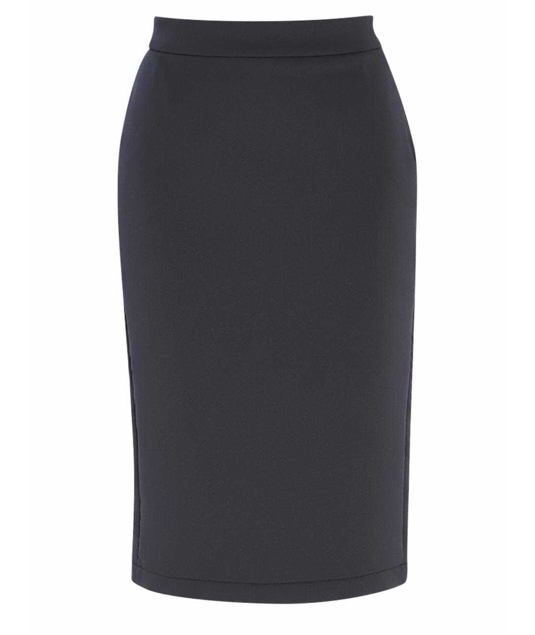 MONCLER Черная полиэстеровая юбка миди, фото 1