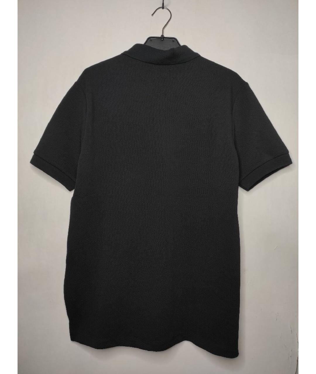 KARL LAGERFELD Черное синтетическое поло с коротким рукавом, фото 2
