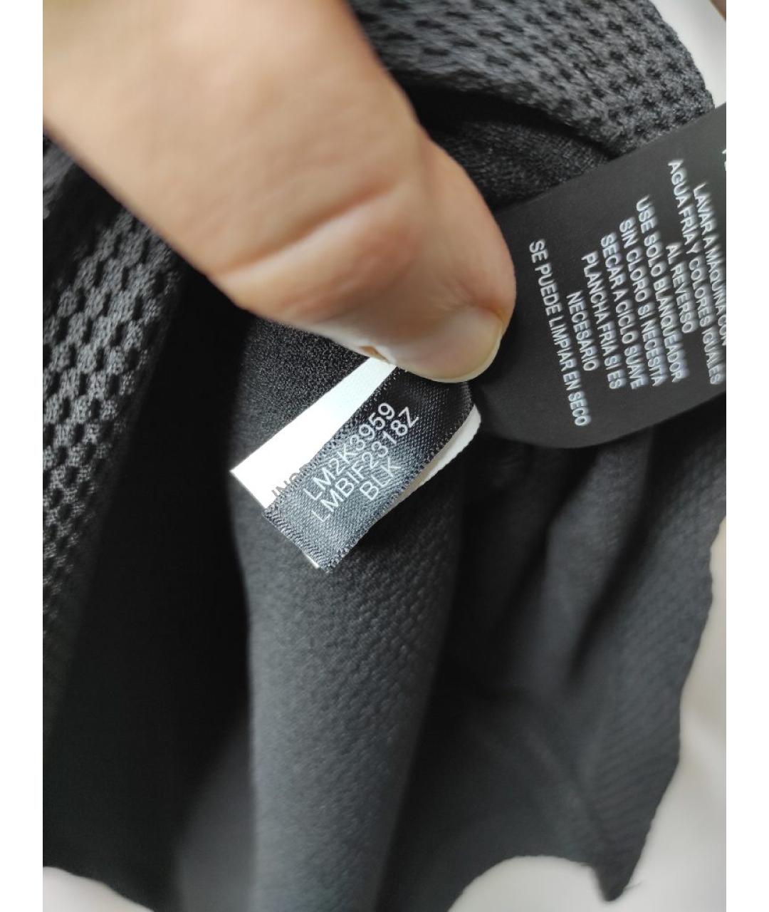 KARL LAGERFELD Черное синтетическое поло с коротким рукавом, фото 6