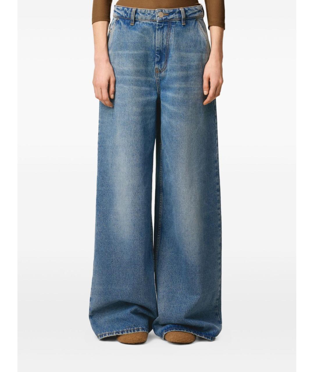 Ami Paris Синие хлопковые прямые джинсы, фото 5