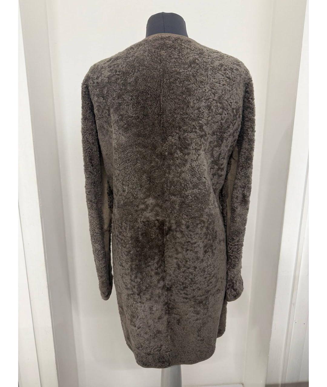 BRUNELLO CUCINELLI Бежевая кожаная дубленка, фото 2