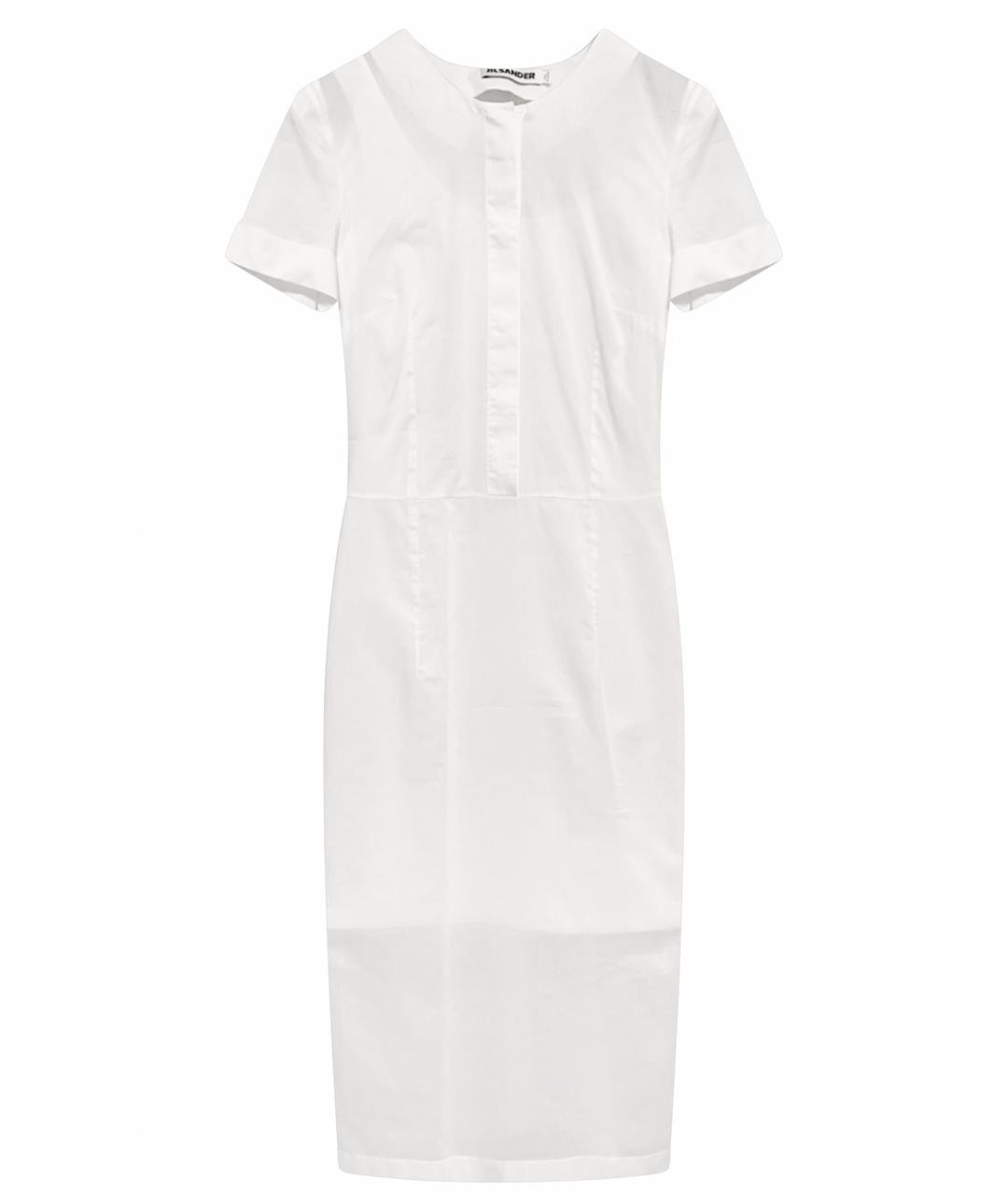 JIL SANDER VINTAGE Белое хлопковое повседневное платье, фото 1