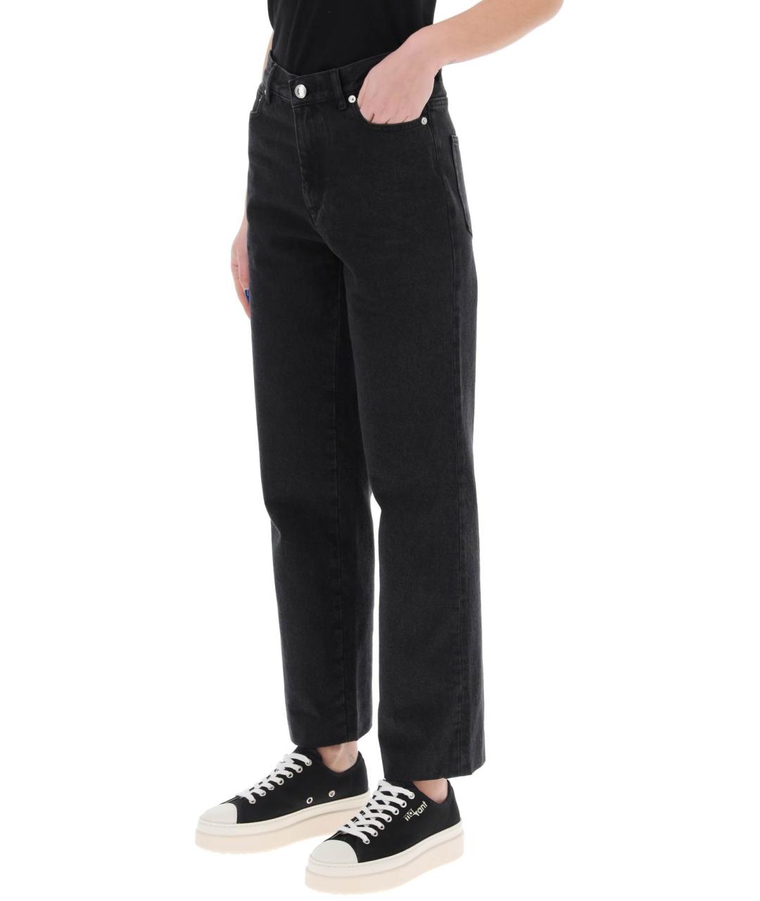 A.P.C. Черные хлопковые прямые джинсы, фото 4