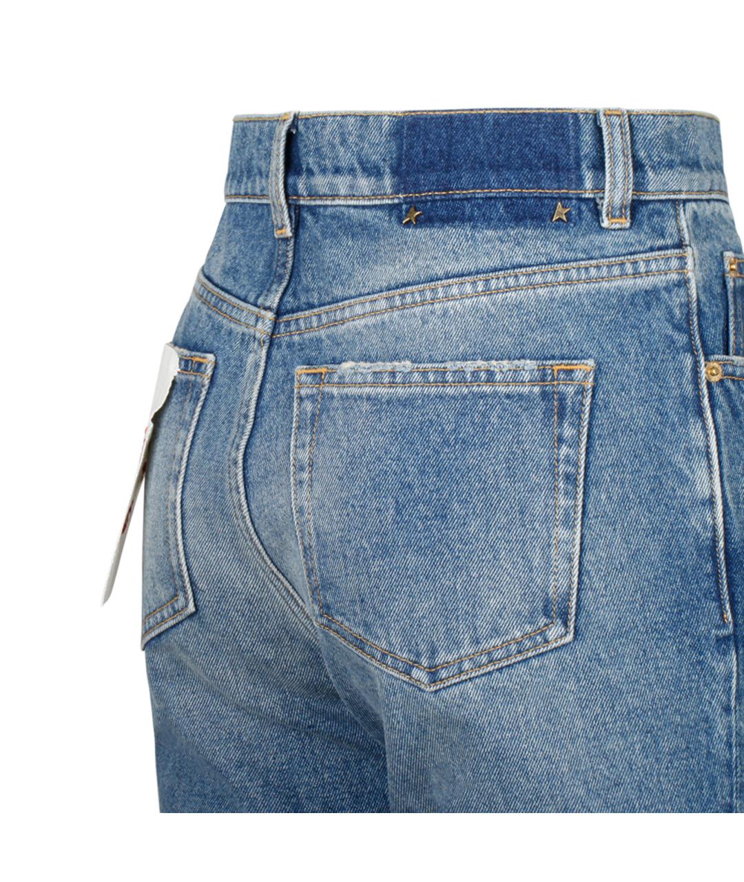 GOLDEN GOOSE DELUXE BRAND Синие хлопковые прямые джинсы, фото 4