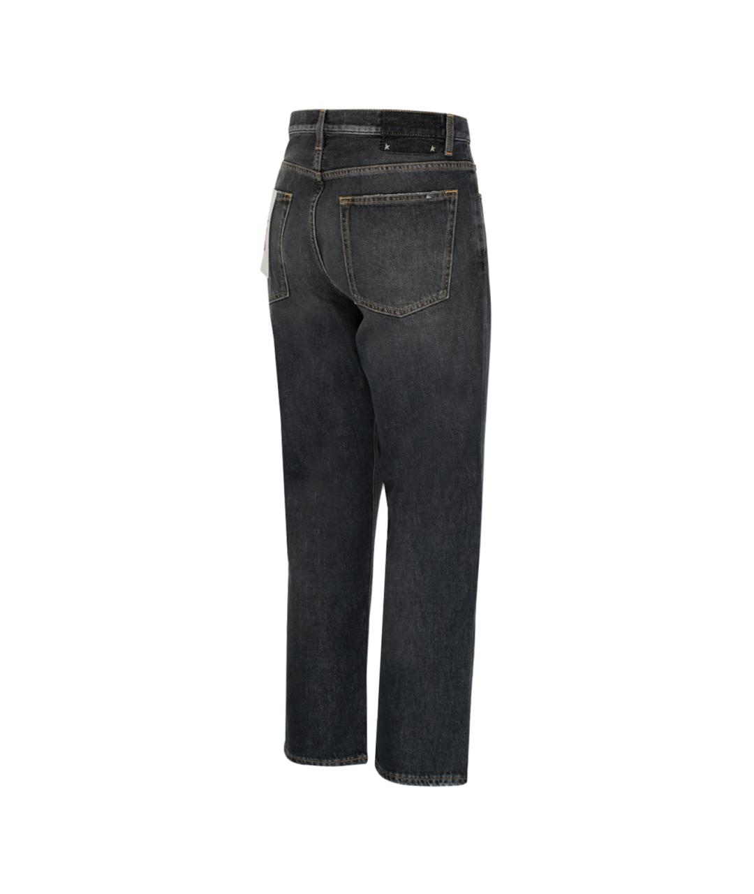 GOLDEN GOOSE DELUXE BRAND Черные хлопковые прямые джинсы, фото 3