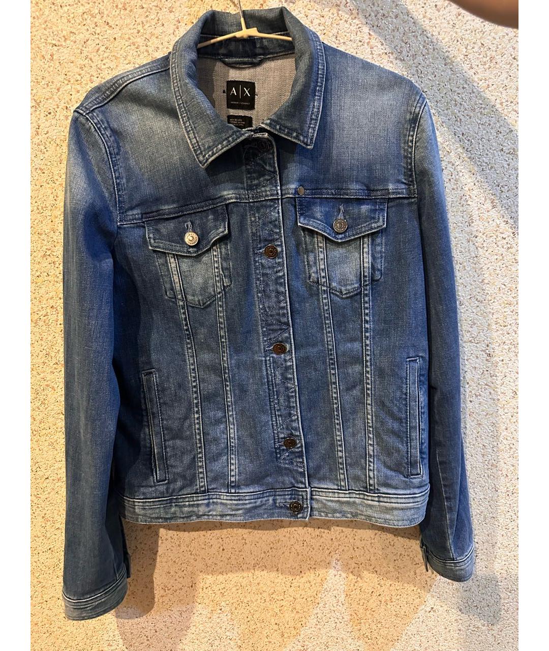 ARMANI EXCHANGE Голубая деним куртка, фото 9