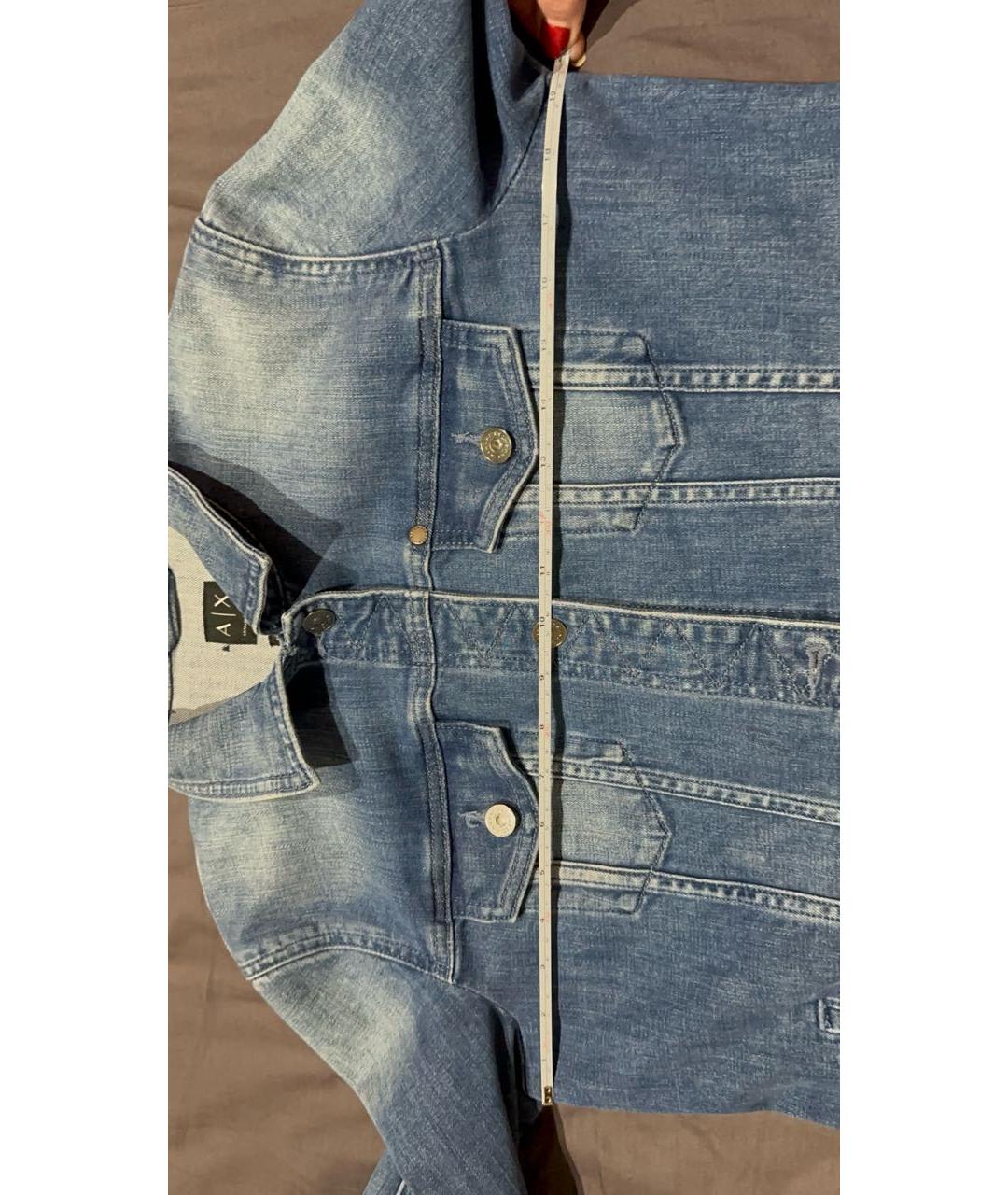 ARMANI EXCHANGE Голубая деним куртка, фото 8