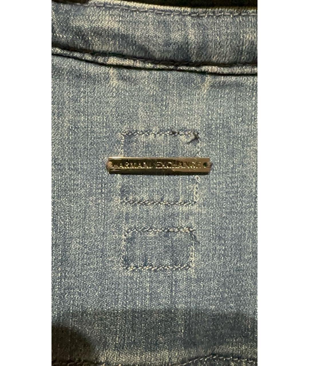 ARMANI EXCHANGE Голубая деним куртка, фото 5