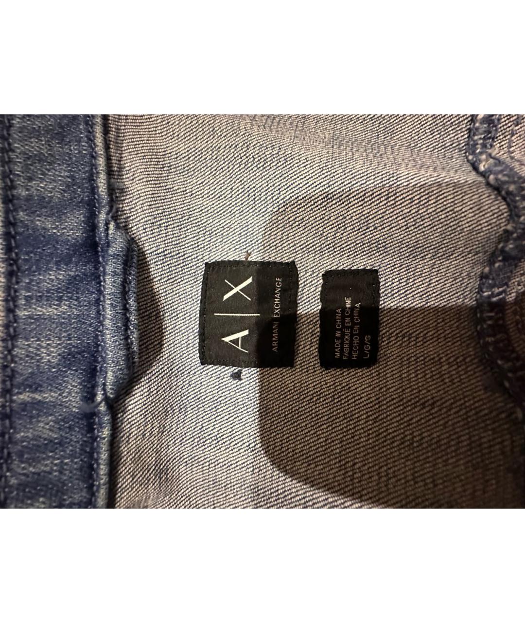 ARMANI EXCHANGE Голубая деним куртка, фото 3