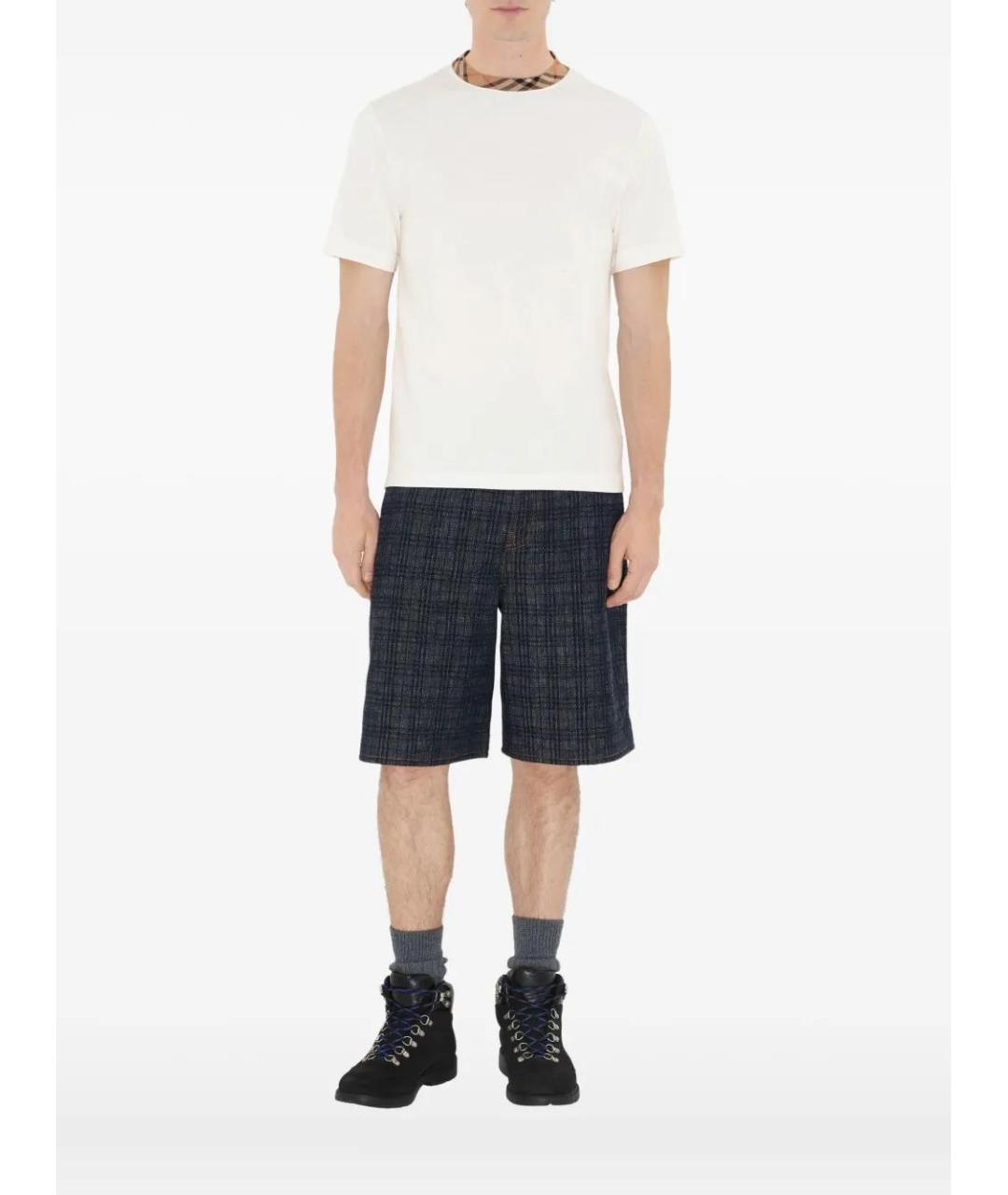 BURBERRY Белая хлопковая футболка, фото 2