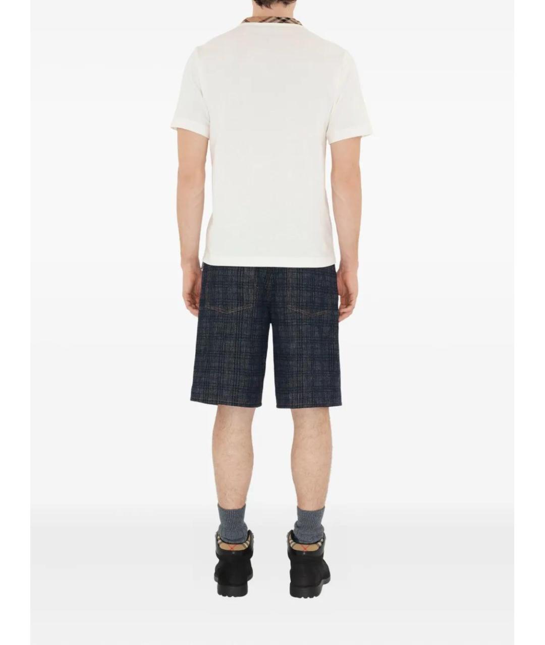 BURBERRY Белая хлопковая футболка, фото 4