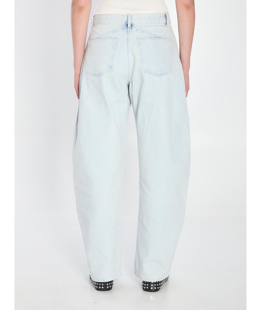 ALAIA Голубые хлопковые прямые джинсы, фото 5