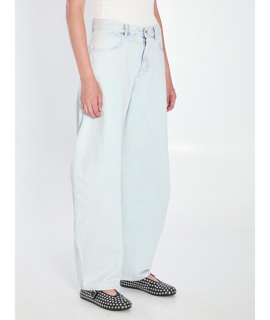 ALAIA Голубые хлопковые прямые джинсы, фото 3