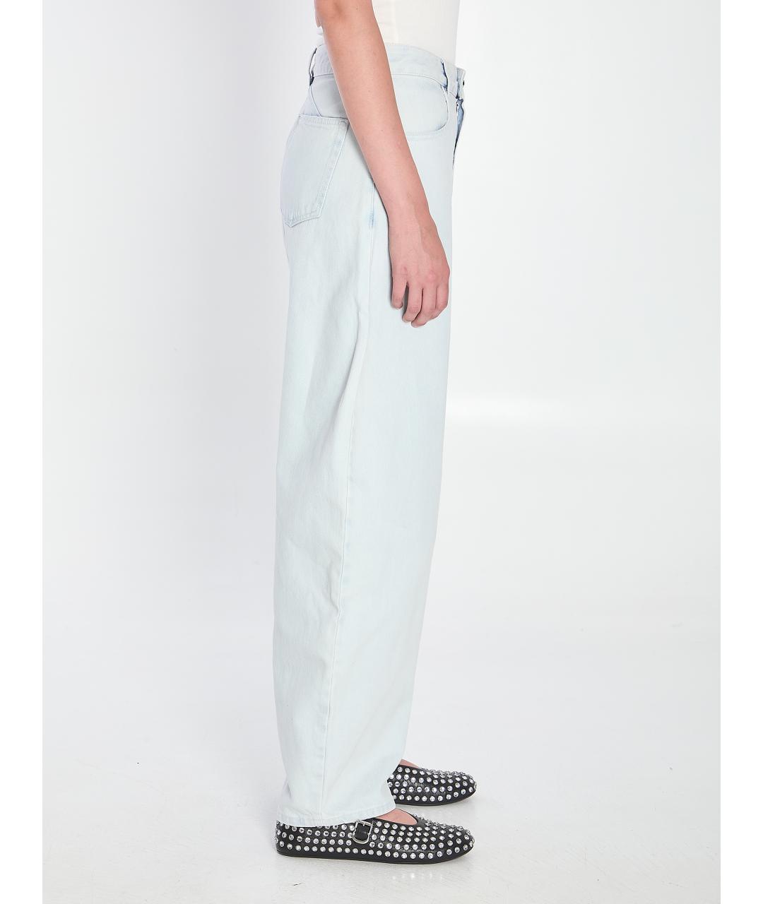 ALAIA Голубые хлопковые прямые джинсы, фото 4