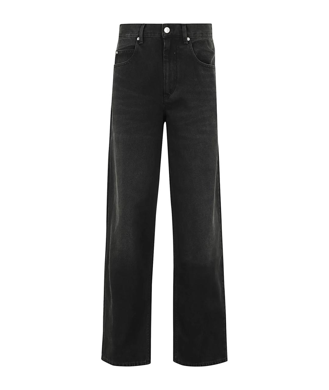 ISABEL MARANT Черные хлопковые прямые джинсы, фото 1
