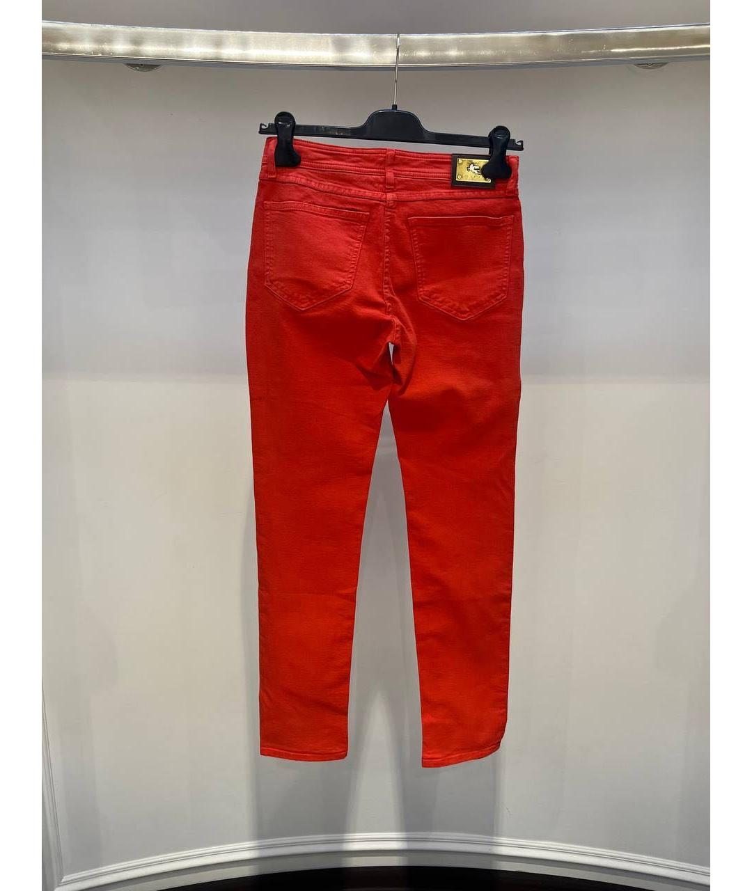 ETRO Красные хлопковые джинсы слим, фото 2