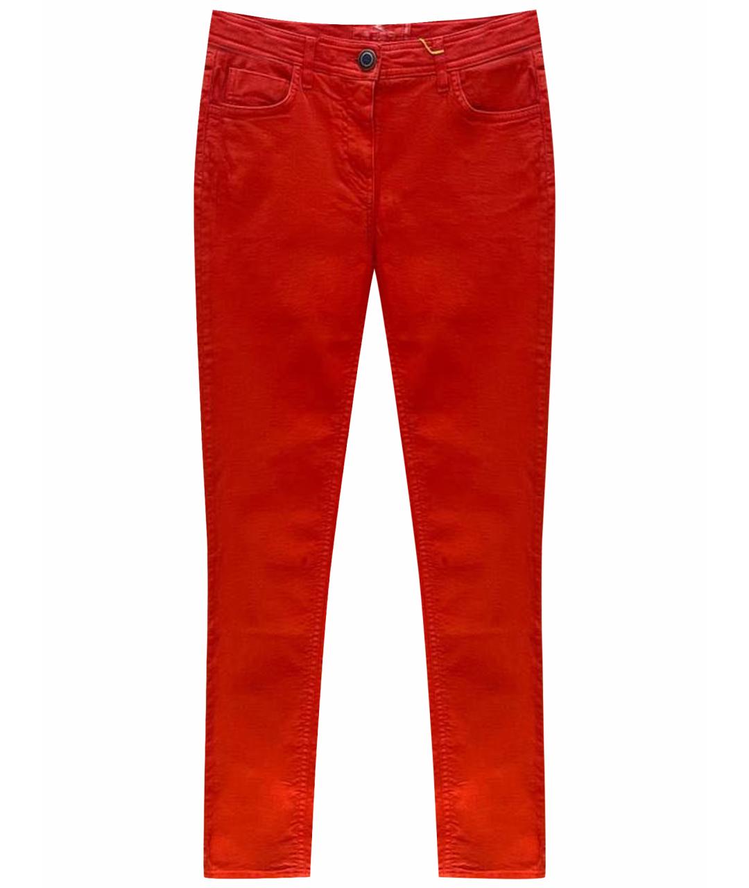 ETRO Красные хлопковые джинсы слим, фото 1