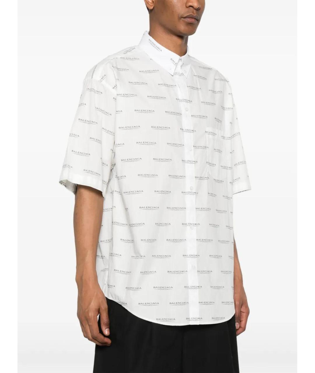 BALENCIAGA Белая хлопковая кэжуал рубашка, фото 3