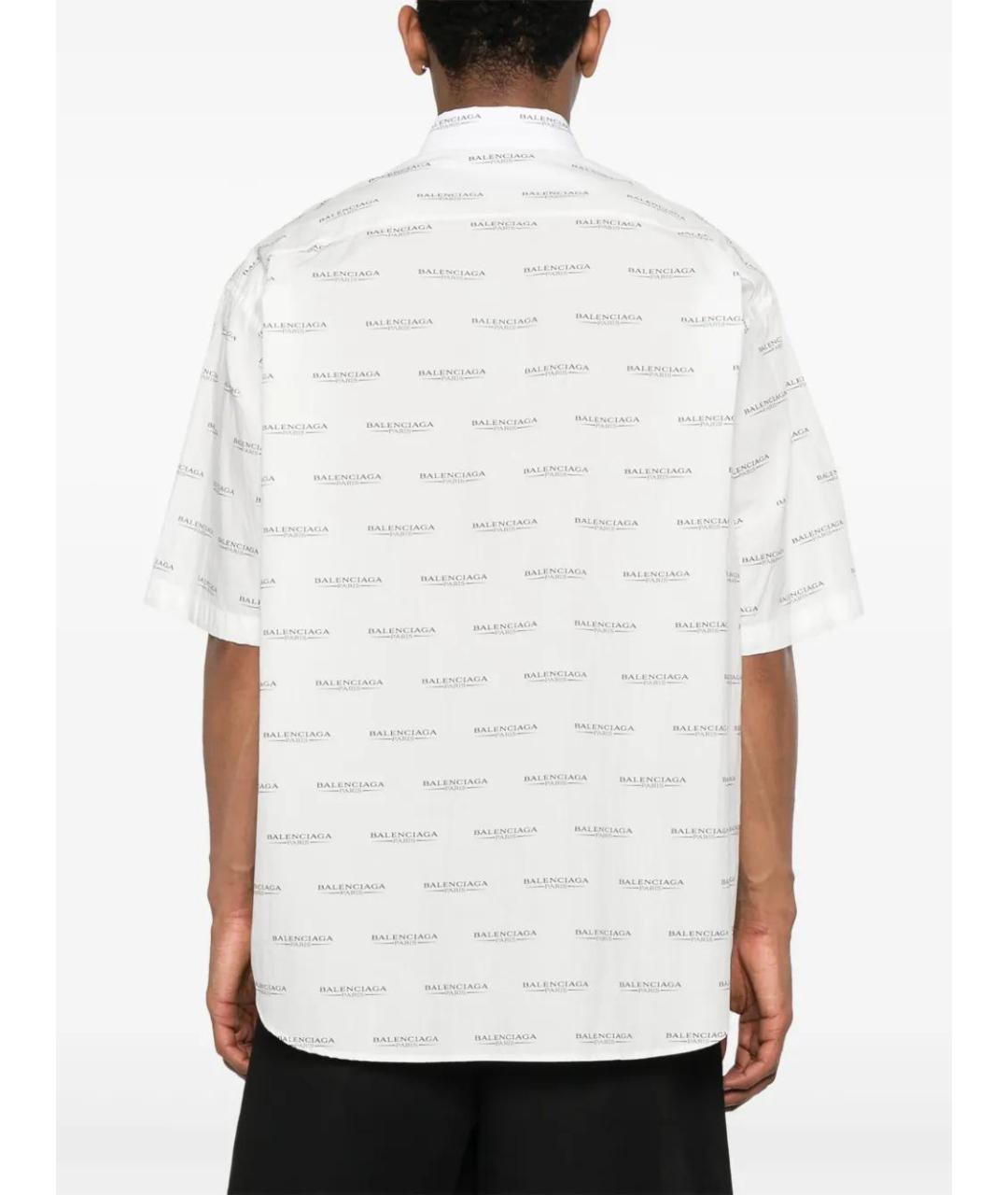 BALENCIAGA Белая хлопковая кэжуал рубашка, фото 4