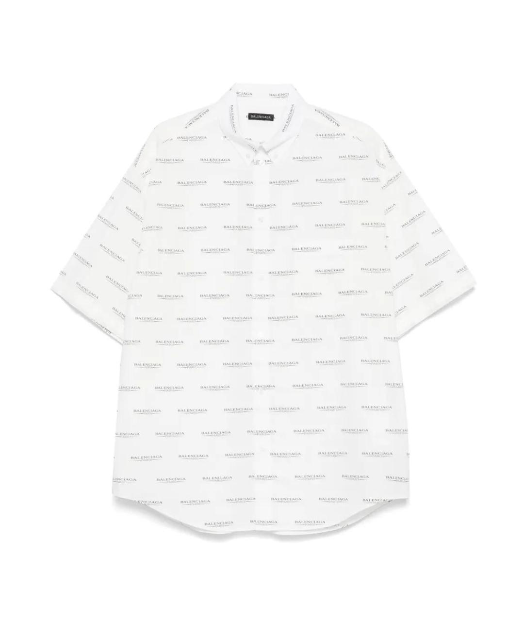 BALENCIAGA Белая хлопковая кэжуал рубашка, фото 1