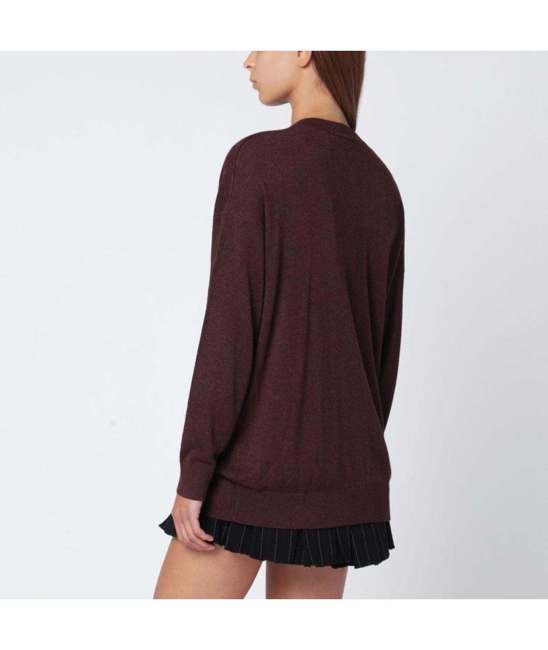 ISABEL MARANT Бордовый шерстяной джемпер / свитер, фото 3