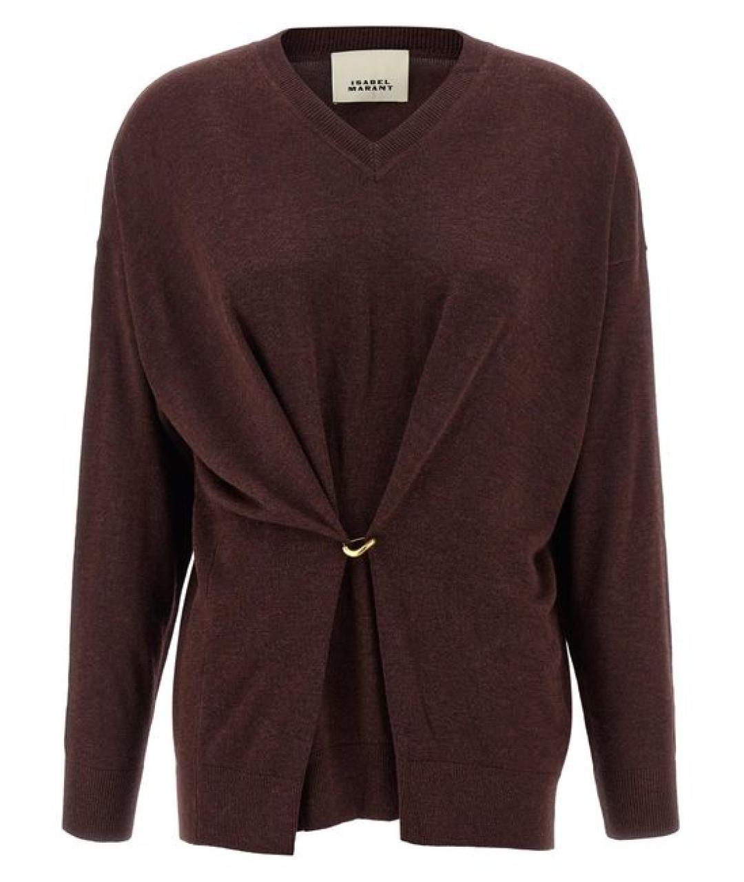 ISABEL MARANT Бордовый шерстяной джемпер / свитер, фото 1