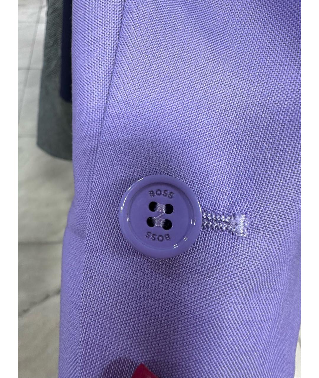 HUGO BOSS Фиолетовый шерстяной костюм с брюками, фото 7