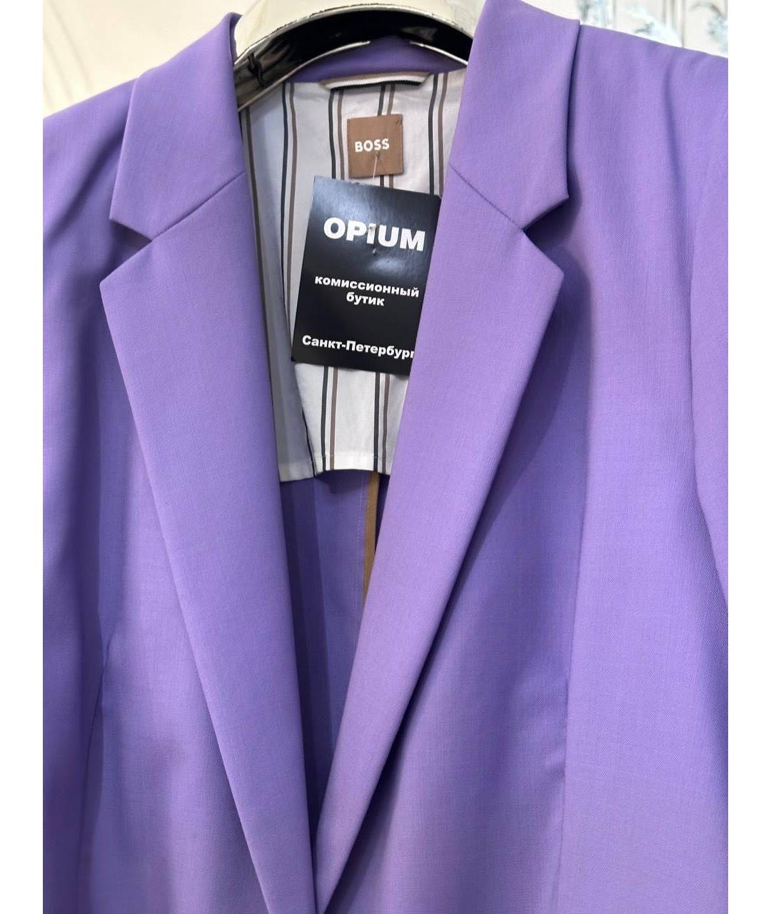 HUGO BOSS Фиолетовый шерстяной костюм с брюками, фото 3
