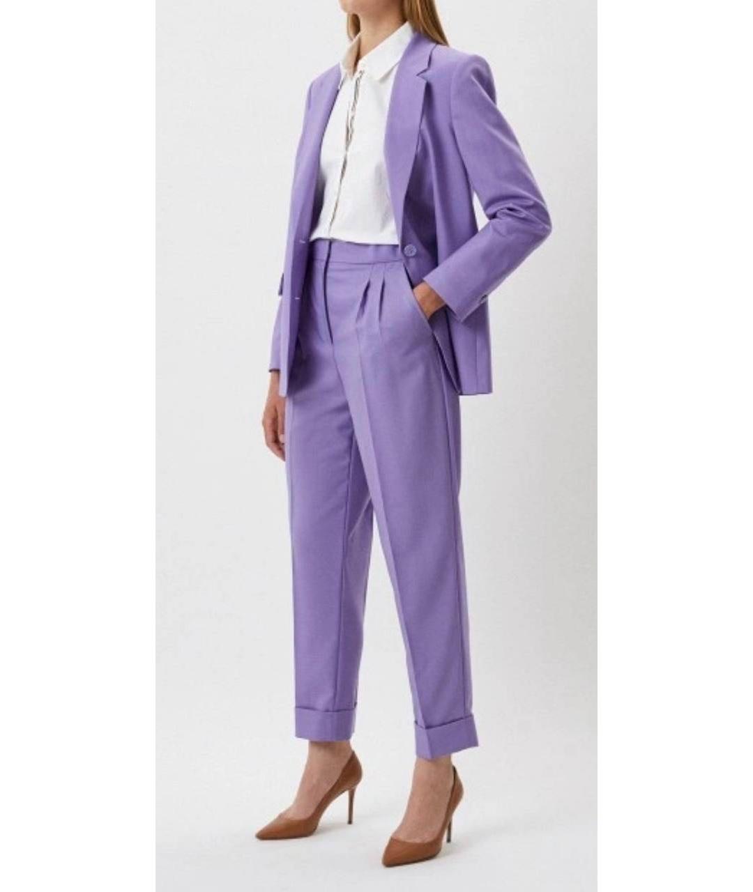 HUGO BOSS Фиолетовый шерстяной костюм с брюками, фото 5