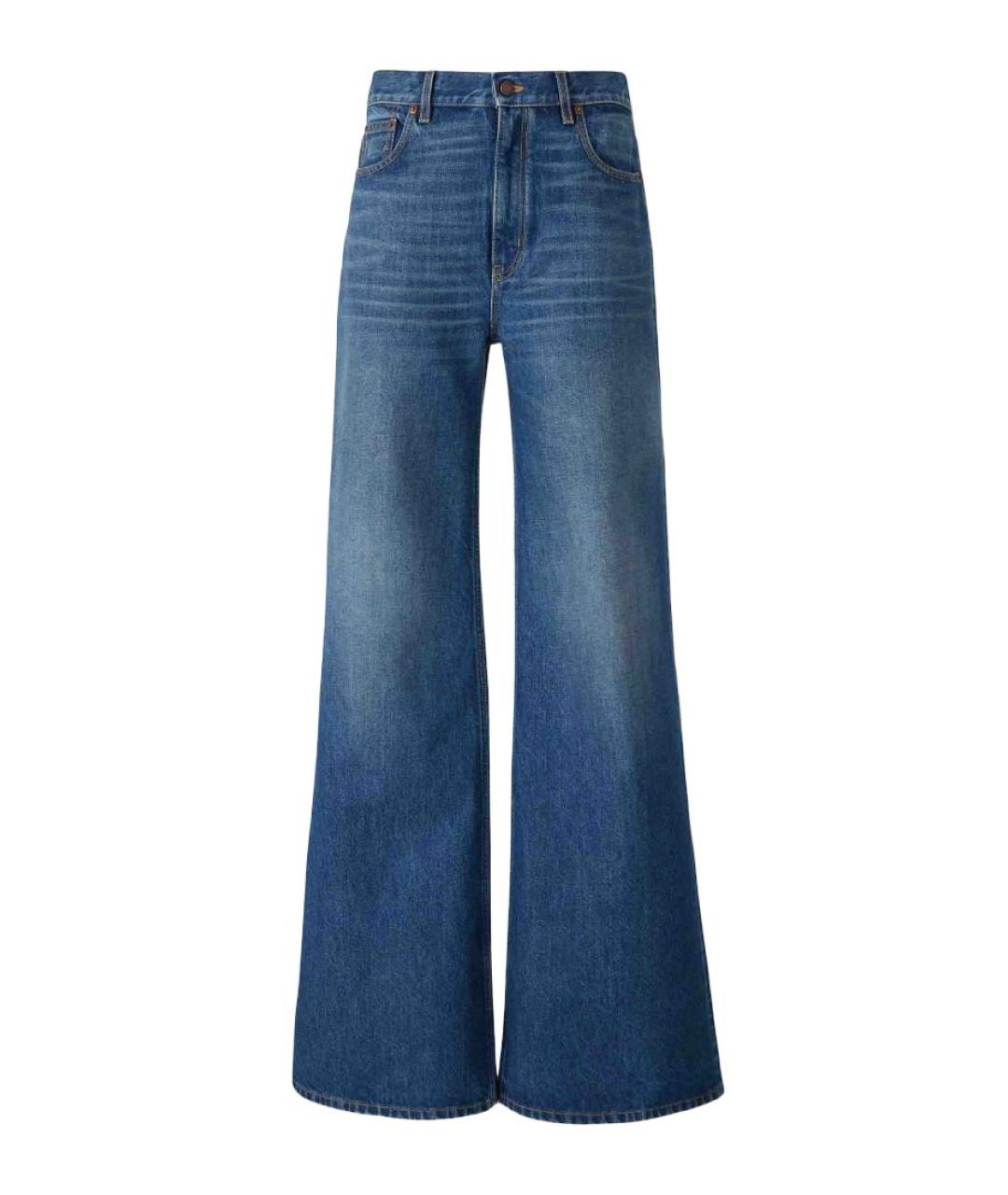 CHLOE Синие хлопковые прямые джинсы, фото 1