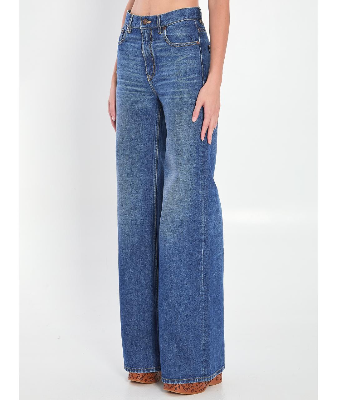 CHLOE Синие хлопковые прямые джинсы, фото 2