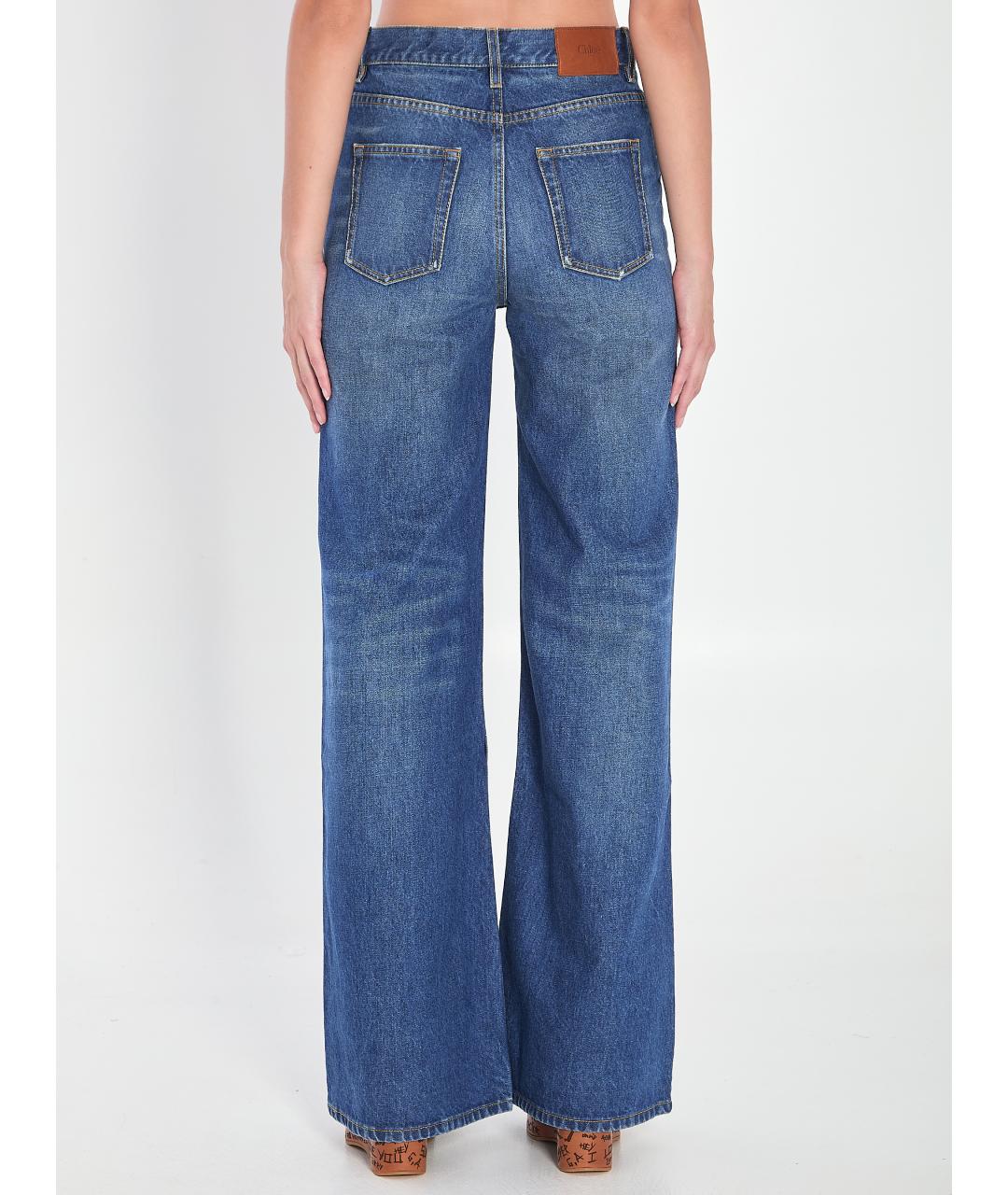 CHLOE Синие хлопковые прямые джинсы, фото 4
