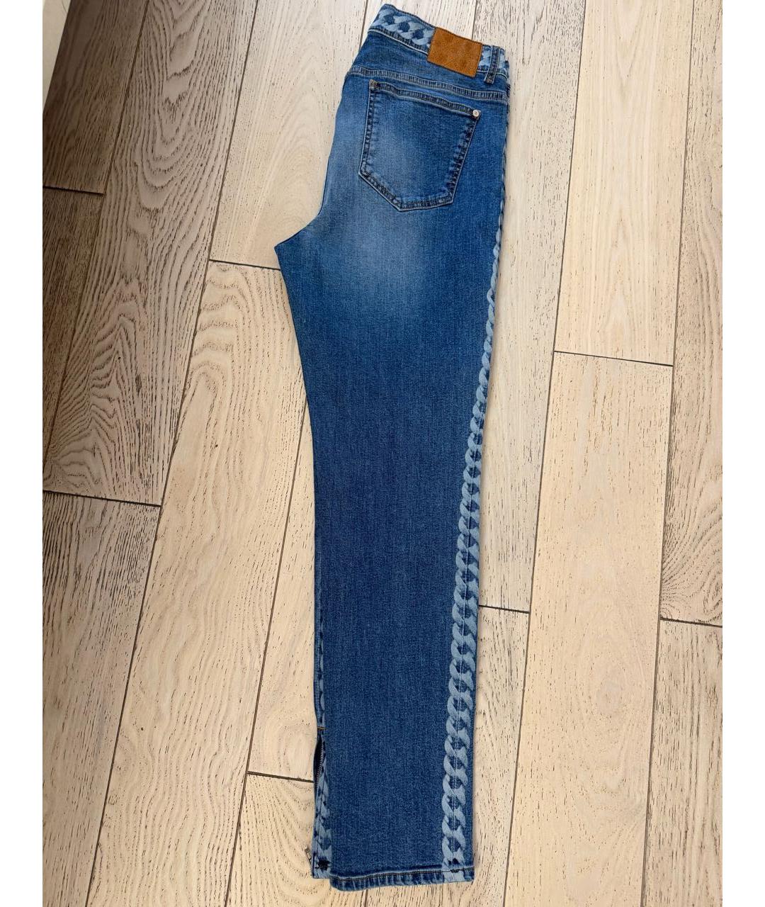 CHANEL Синие хлопковые джинсы слим, фото 2