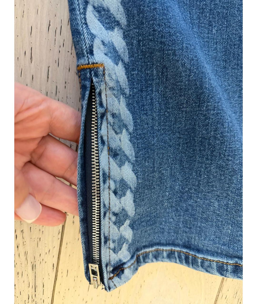 CHANEL Синие хлопковые джинсы слим, фото 7