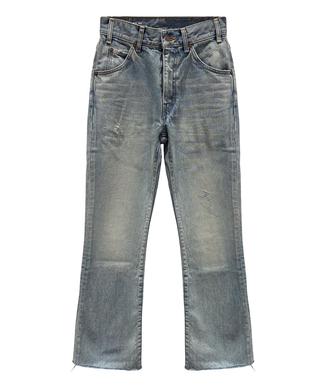 CELINE Голубые хлопковые прямые джинсы, фото 1