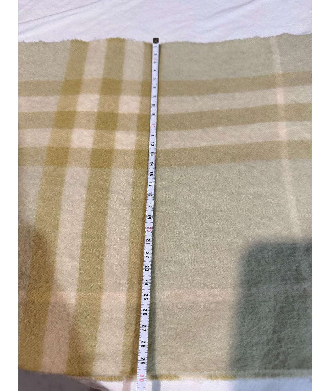 BURBERRY Желтый кашемировый шарф, фото 6