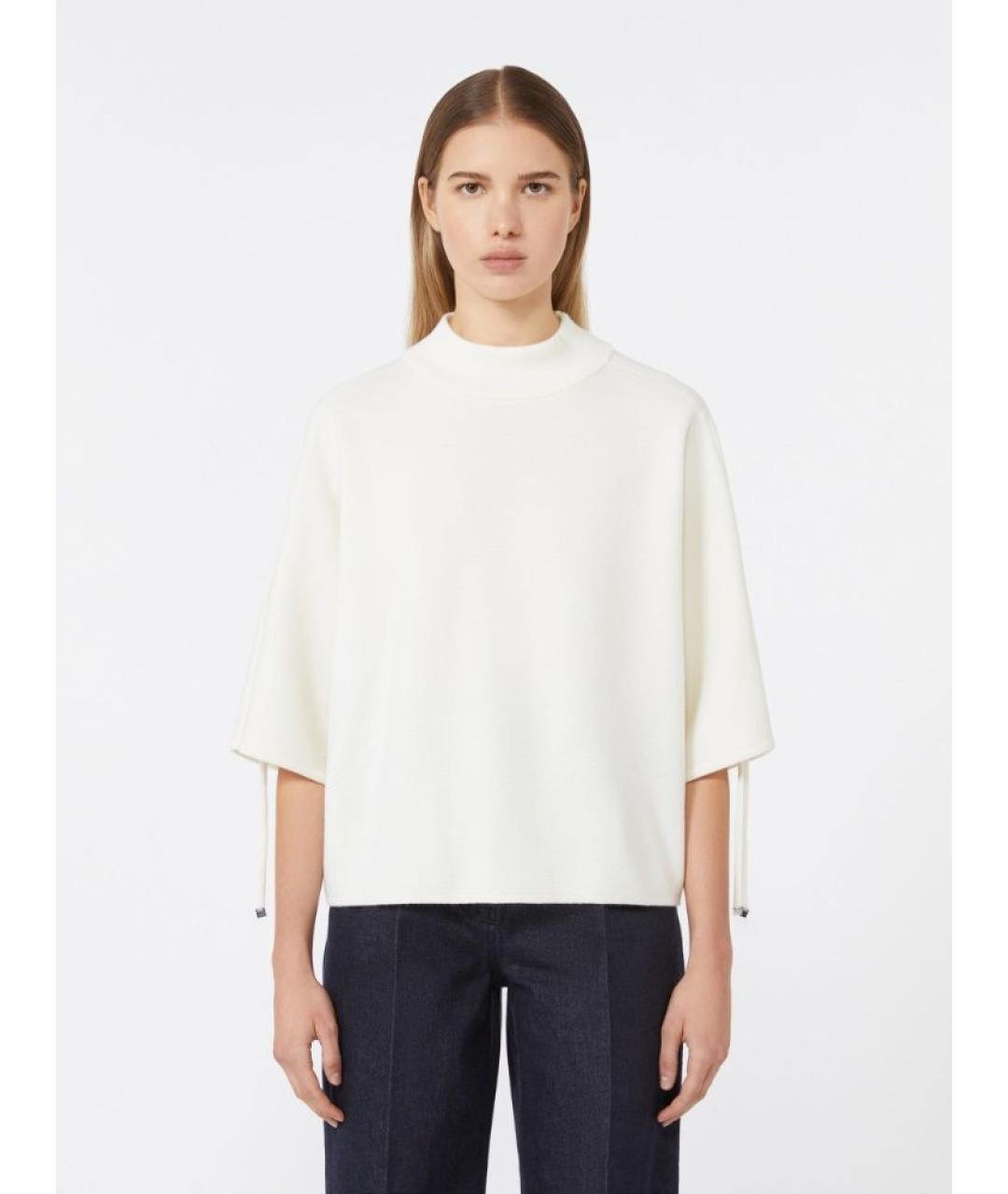 MAX MARA Белый шерстяной джемпер / свитер, фото 2