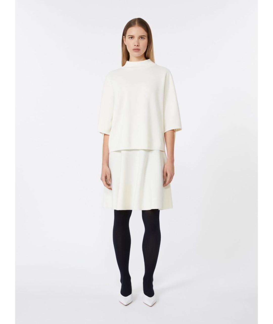 MAX MARA Белый шерстяной джемпер / свитер, фото 4