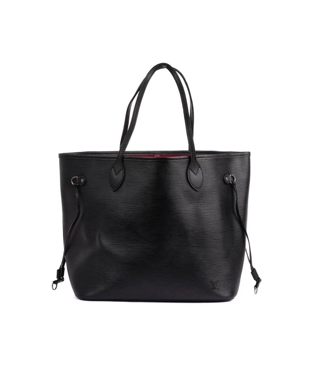 LOUIS VUITTON Черная кожаная сумка тоут, фото 2