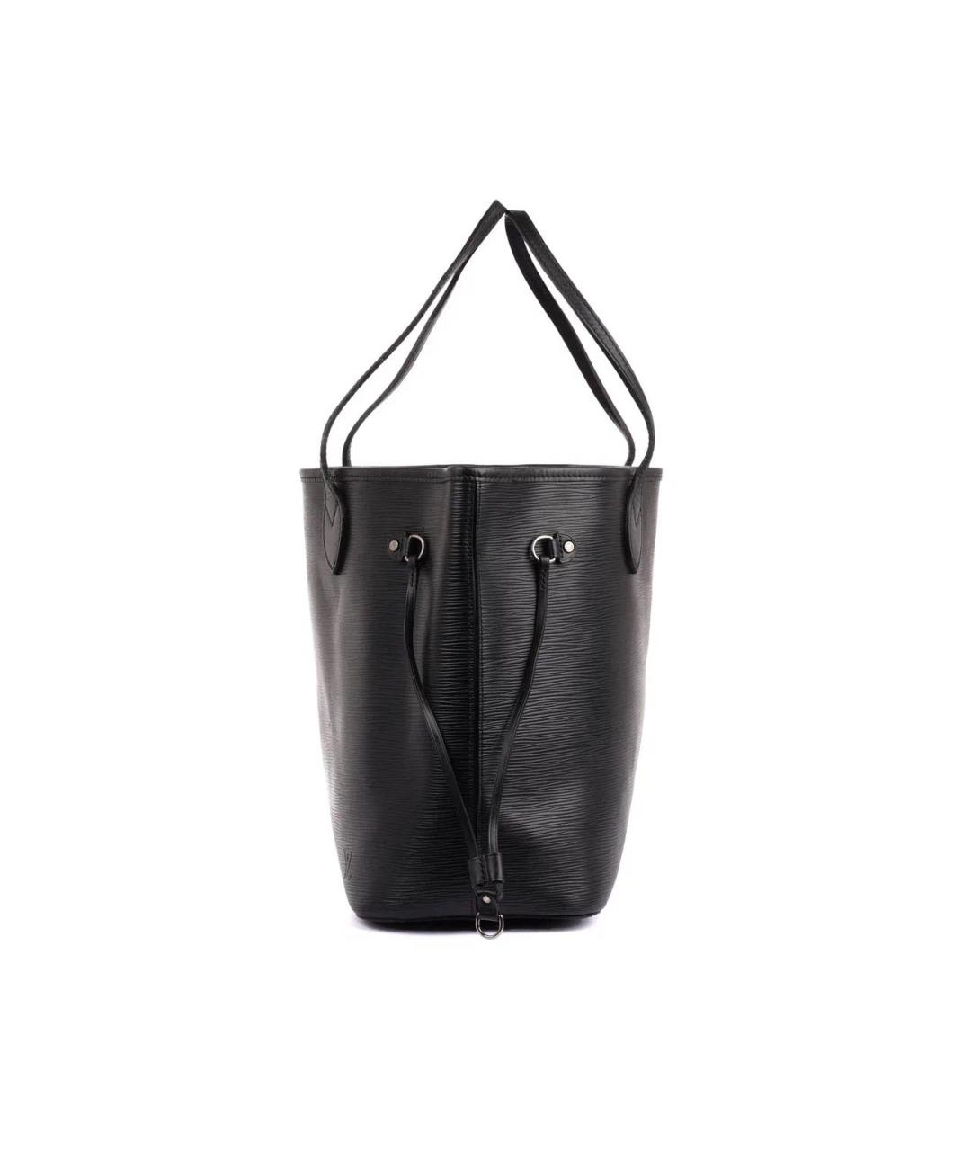 LOUIS VUITTON Черная кожаная сумка тоут, фото 3