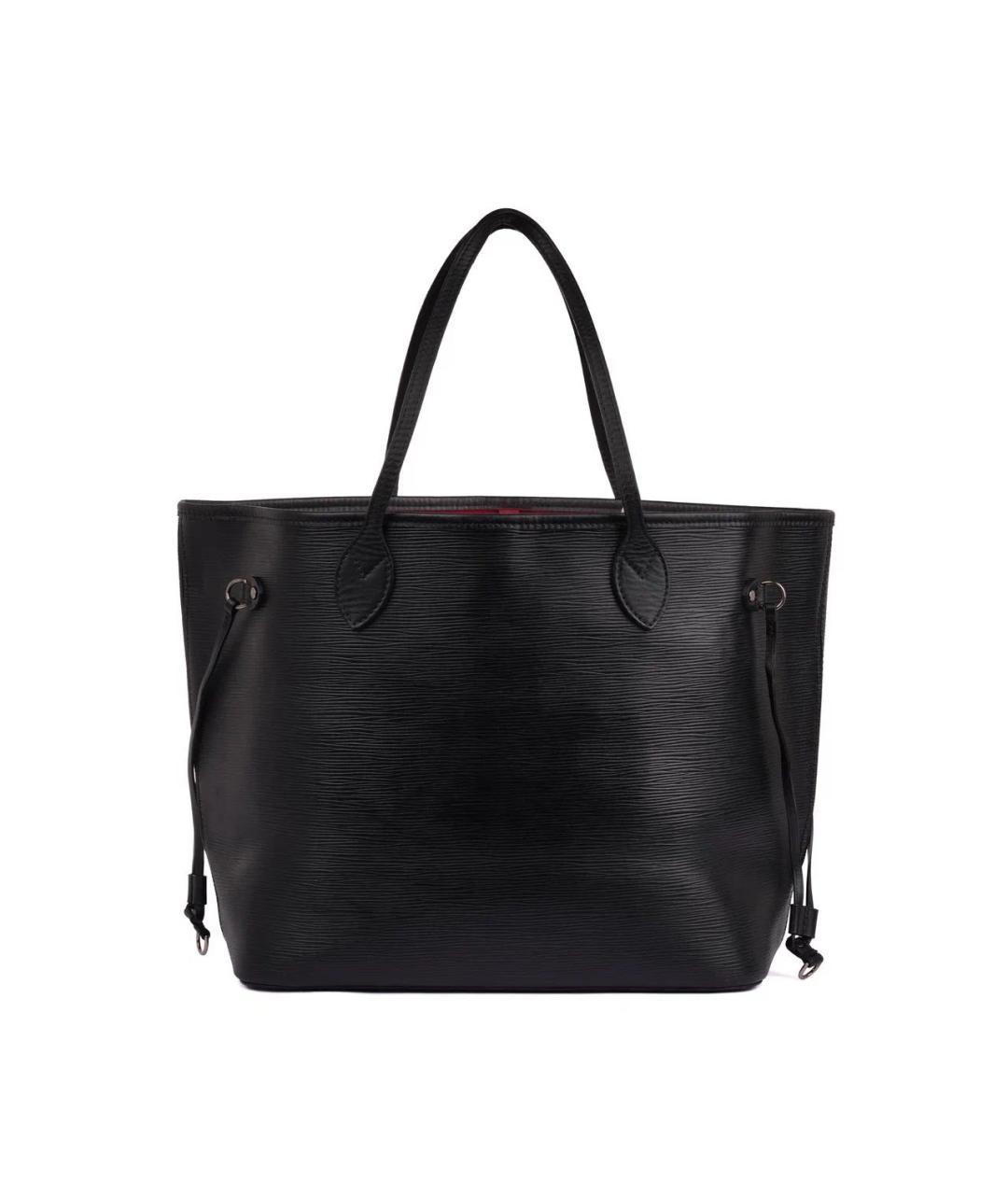 LOUIS VUITTON Черная кожаная сумка тоут, фото 1