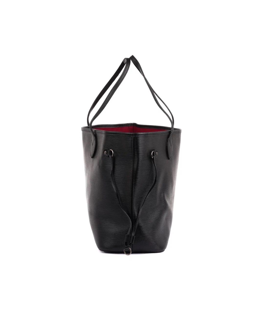 LOUIS VUITTON Черная кожаная сумка тоут, фото 4