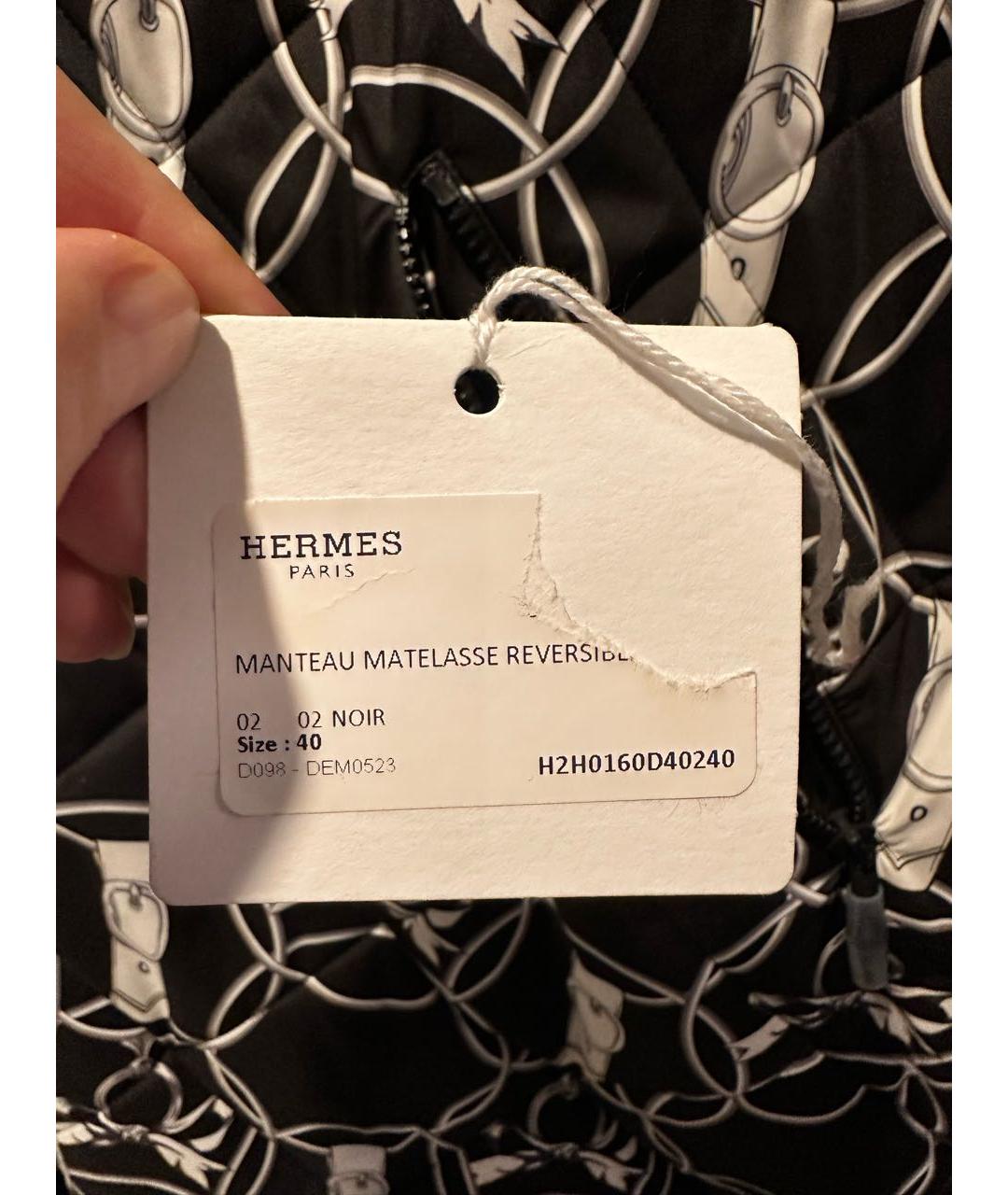 HERMES Черный синтетический жилет, фото 4