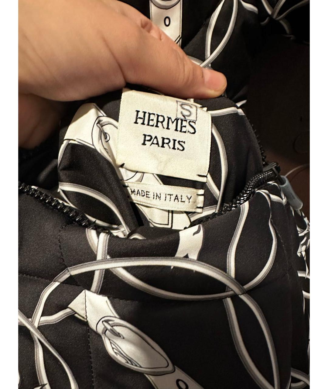 HERMES Черный синтетический жилет, фото 6