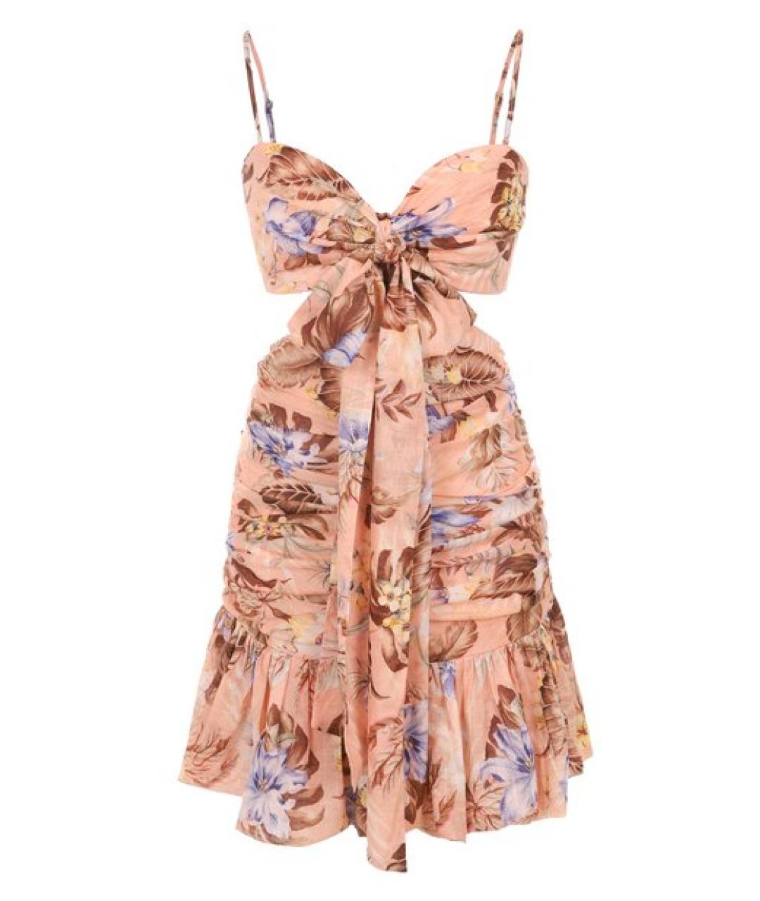 ZIMMERMANN Розовое хлопковое повседневное платье, фото 1