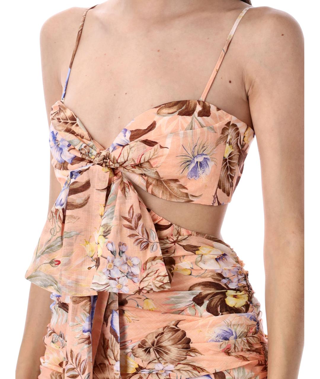 ZIMMERMANN Розовое хлопковое повседневное платье, фото 4