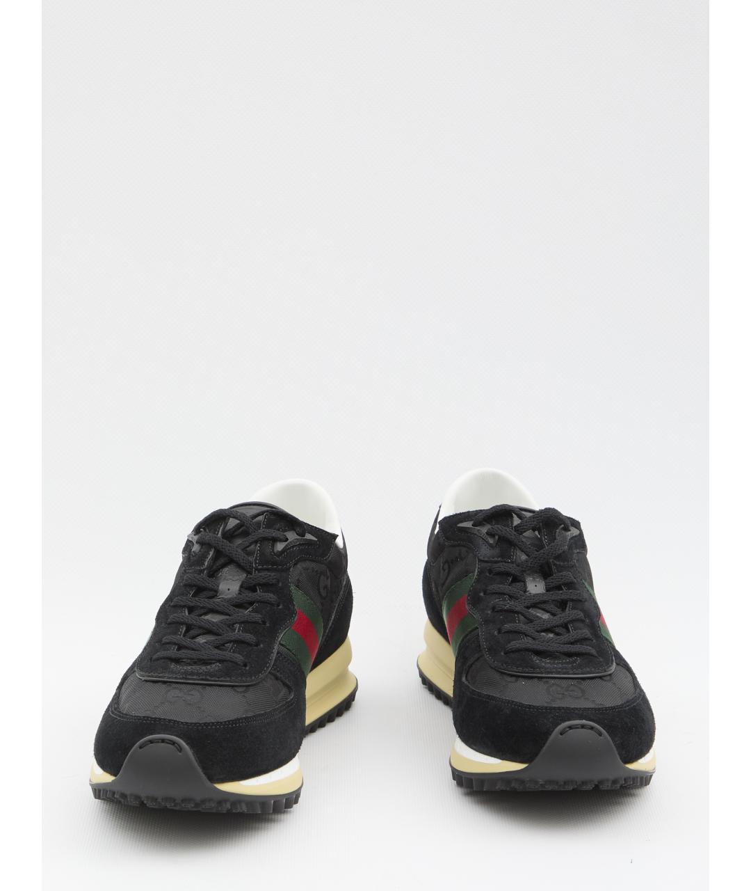 GUCCI Черные низкие кроссовки / кеды, фото 5