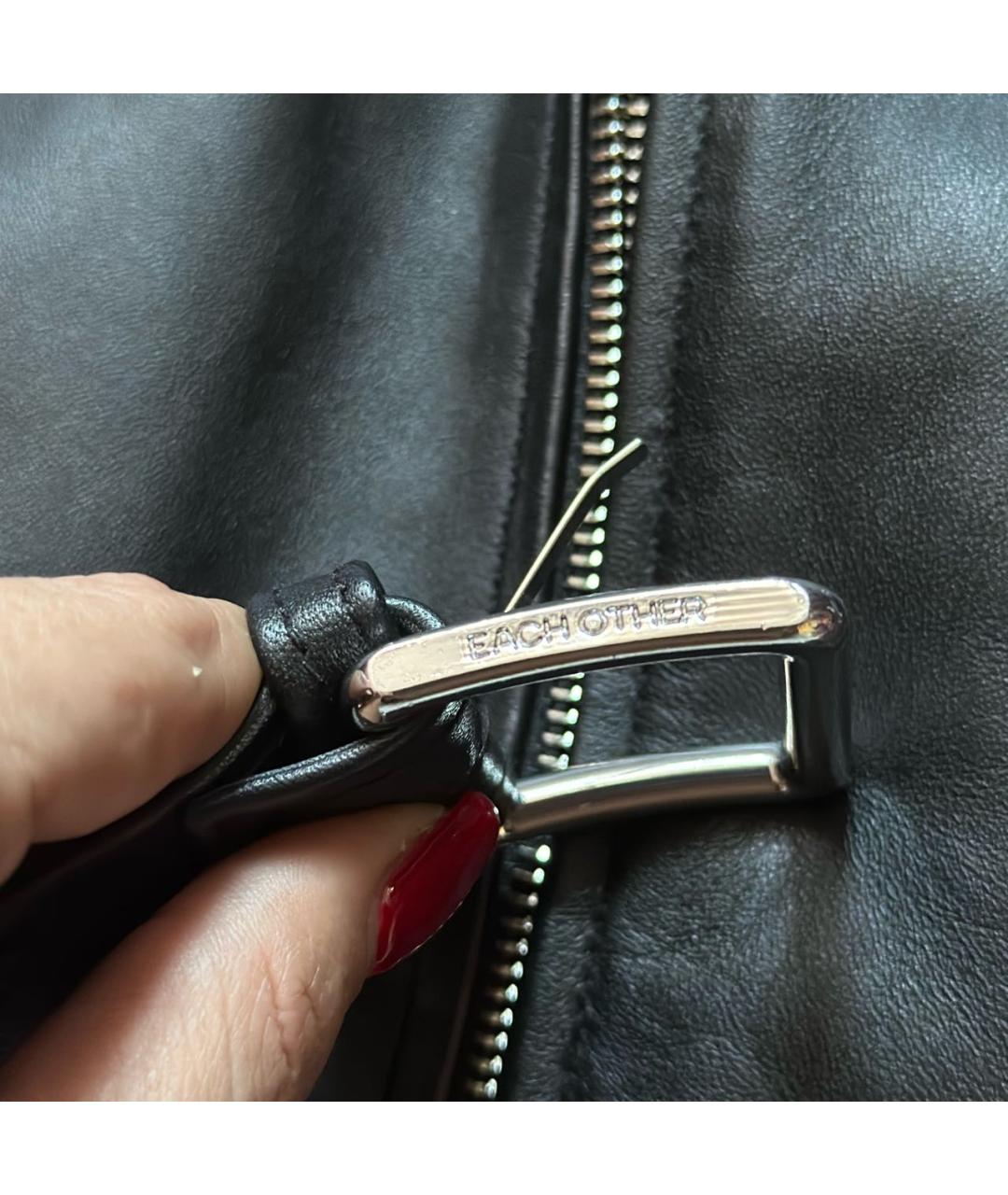 EACH X OTHER Черная кожаная куртка, фото 6