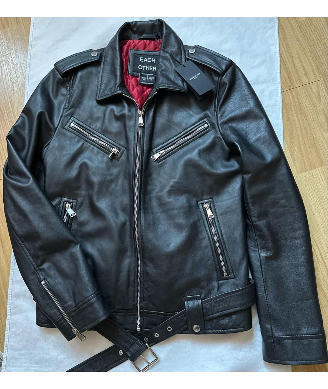 EACH X OTHER Черная кожаная куртка, фото 2